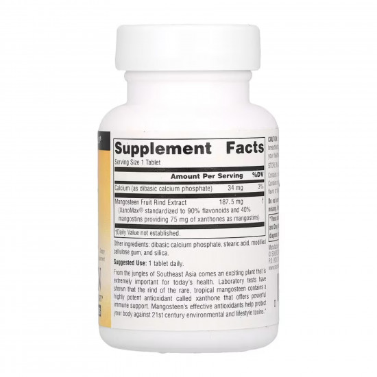 Source Naturals Mangosteen 75mg - 60 tabs (Пошкоджена етикетка) 2024-11-0199