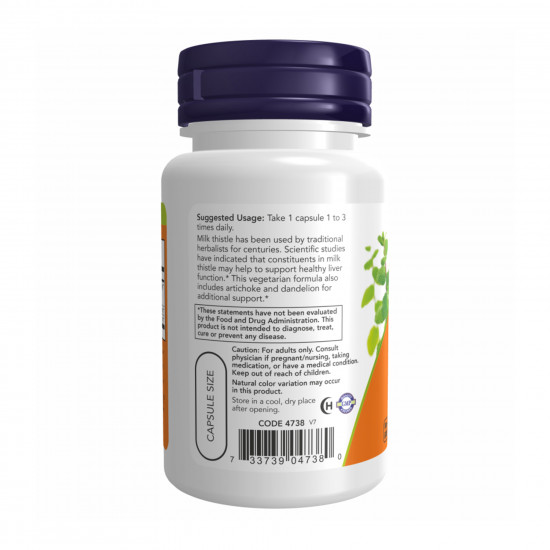 Now Foods Silymarin Milk Thistle 300mg - 100 vcaps 2022-10-0713