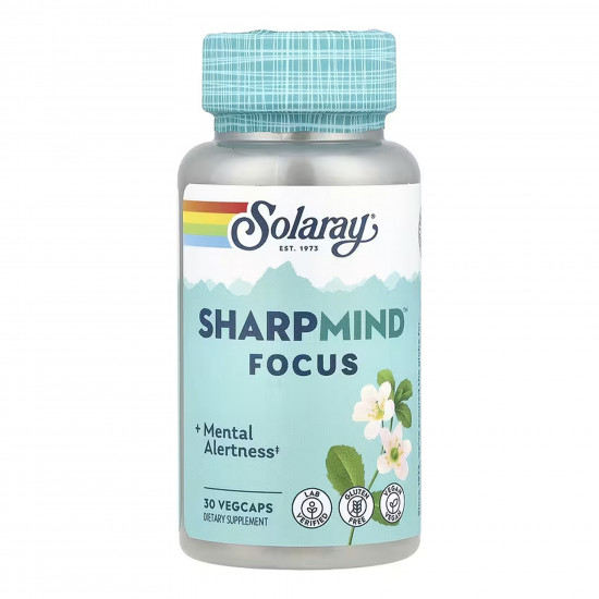 Solaray SharpMind Nootropics Focus - 30 vcaps 2024-11-0250