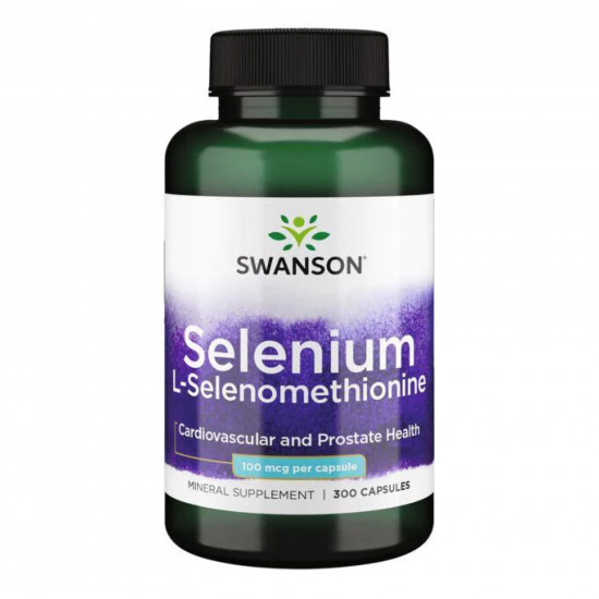 Swanson Selenium L-Selenomethionine 100mcg - 300cap 100-97-0313414-20 Swanson Selenium L-Selenomethionine 100mcg - 300cap 100-97-0313414-20