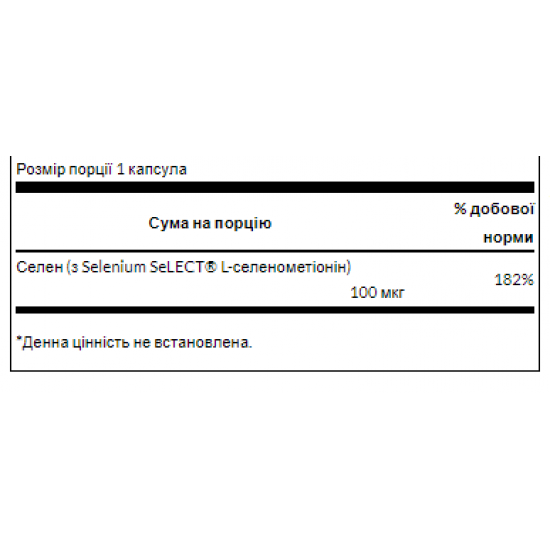 Swanson Selenium L-Selenomethionine 100mcg - 300cap 100-97-0313414-20