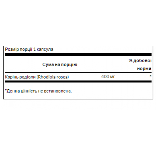 Swanson Rhodiola Rosea Rood 400mg - 100caps 100-81-8839634-20