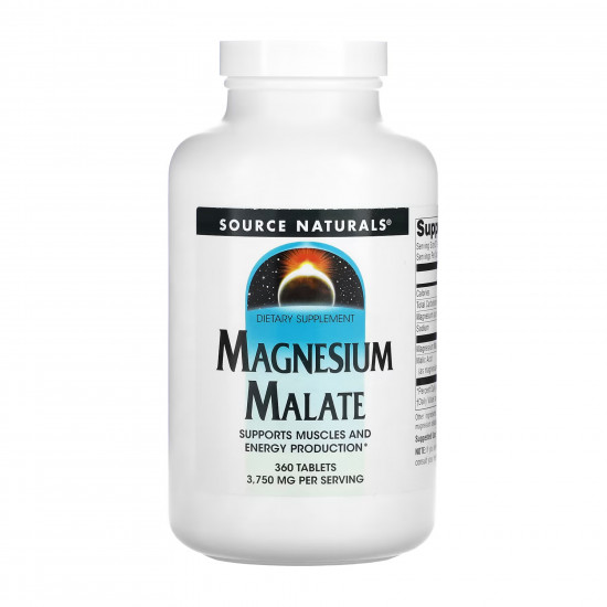 Source Naturals Magnesium Malate 1250mg - 360 tabs 2023-10-2683