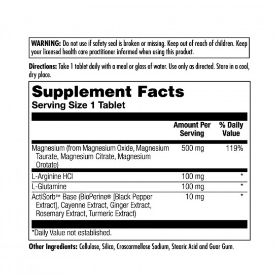 KAL Magnesium One Daily 500mg - 60 tabs 2023-10-3156