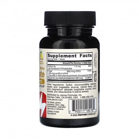 Jarrow Formulas Methyl B-12 & Methyl Folate - 100 tabs (Пошкоджена етикетка) 2024-11-0299