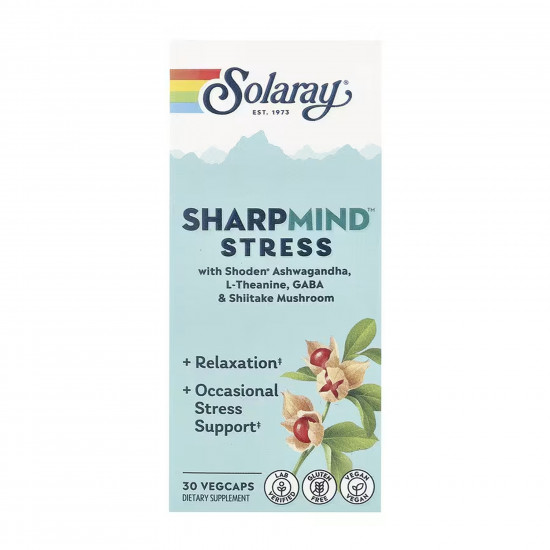 Solaray SharpMind Nootropics Stress - 30 vcaps 2023-10-6974