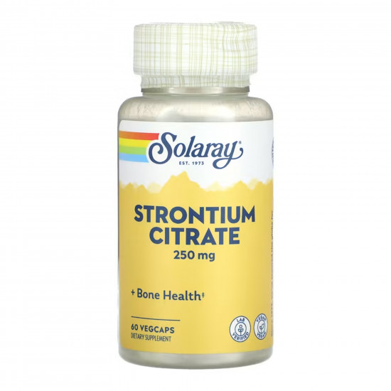 Solaray Strontium Citrate 250mg - 60 vcaps 2023-10-6784