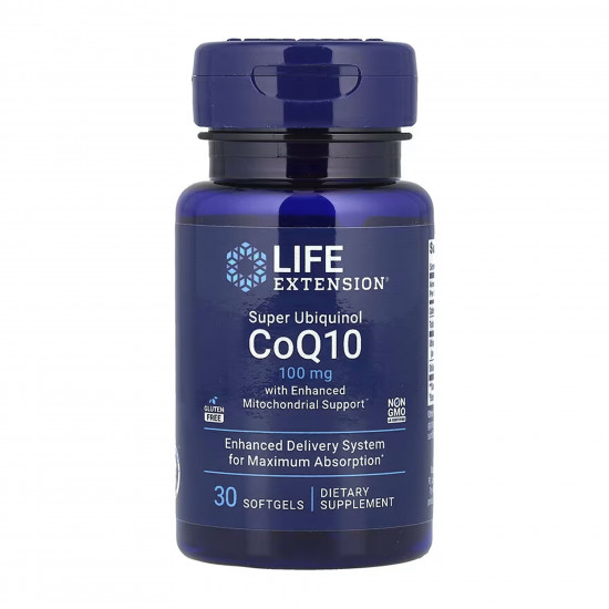 Life Extension Super Ubiquinol CoQ10 with Enhanced Mitochondrial Support™ 100 mg - 30 softgels 2023-10-6354 Life Extension Super Ubiquinol CoQ10 with Enhanced Mitochondrial Support™ 100 mg - 30 softgels 2023-10-6354