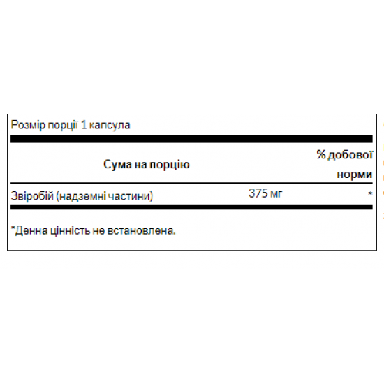 Swanson St. John's Wort 375mg - 60caps 100-79-5898761-20