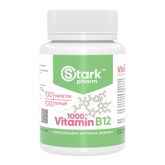 Stark Pharm Vitamin B12 1000 mcg - 100 tabs 2023-10-7432