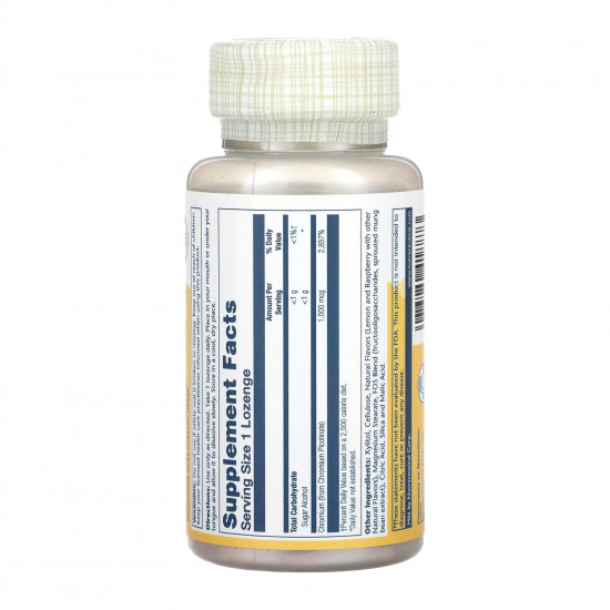 Solaray Chromium Picolinate 1000mcg - 100 lozenges Lemon-Raspberry 2023-10-3435