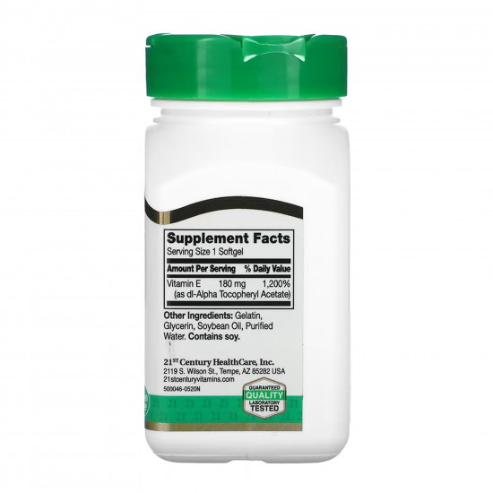 21st Century E 180 mg (400IU) - 110 softgels 2023-10-7112
