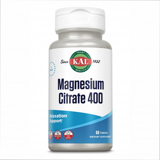 KAL Magnesium Citrate 400mg - 60 tabs (Пошкоджена банка) 2024-11-0300