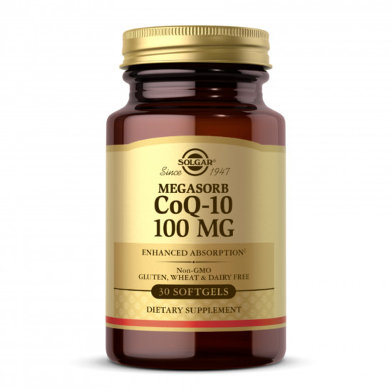 Solgar Megasorb CoQ-10 100mg - 30 softgels 2023-10-4115