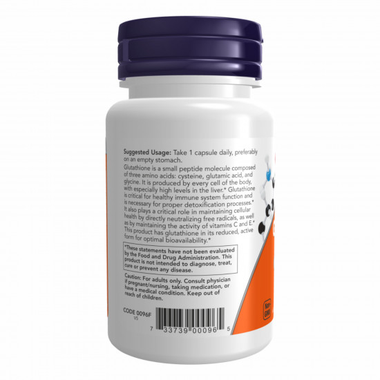 Now Foods Glutathione 250mg - 60 vcaps 2022-10-2544