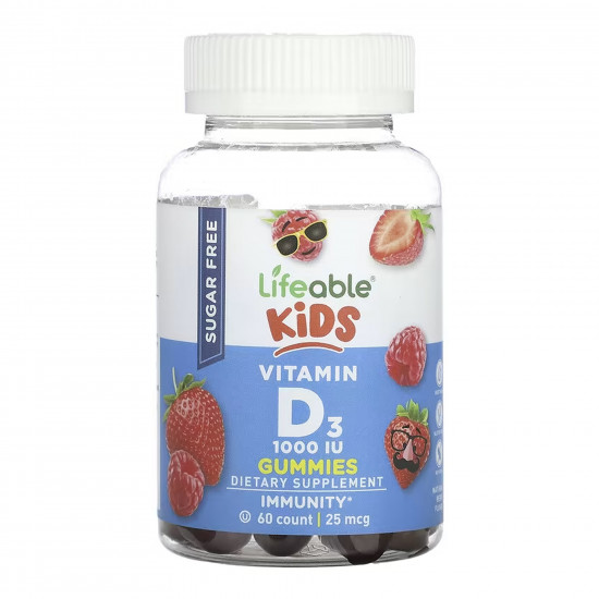 Lifeable Vitamin D Kids Sugar Free - 60 gummies 2023-10-7297
