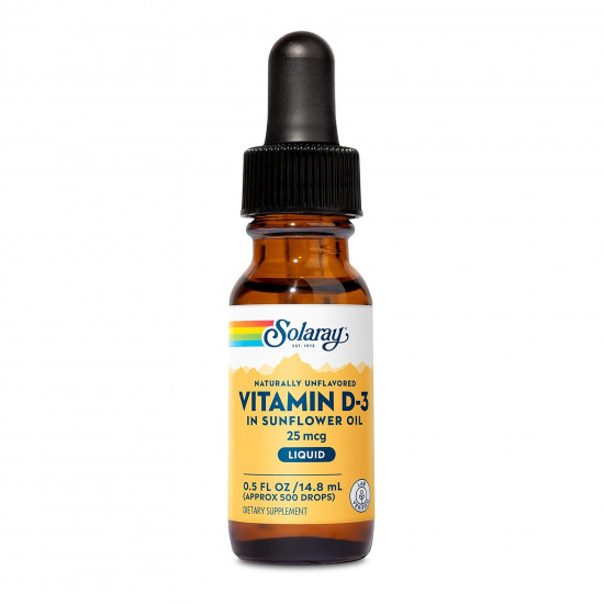 Solaray Vitamin D-3 25mcg - 14.8 ml 2024-11-0252