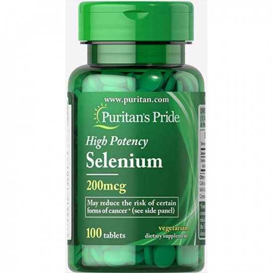 Puritans Pride Selenium 200mg -100tabs 100-95-9506743-20