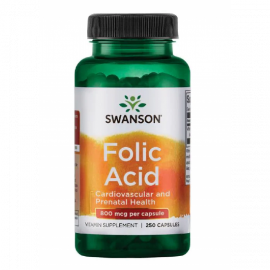 Swanson Folic Acid 800 mcg - 250 Caps 100-96-8367521-20 Swanson Folic Acid 800 mcg - 250 Caps 100-96-8367521-20