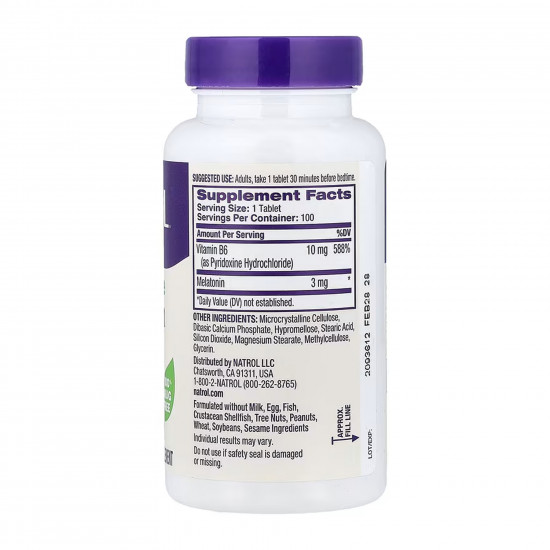 NATROL Melatonin 3mg - 100 tabs 2023-10-6233