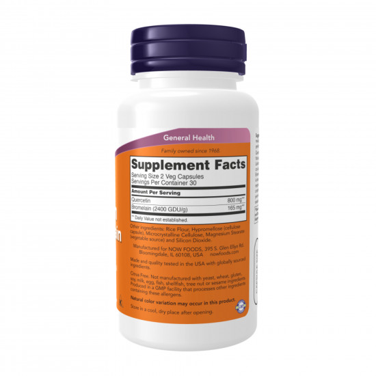 Now Foods Quercetin with Bromelain - 240 vcaps 2023-10-5243