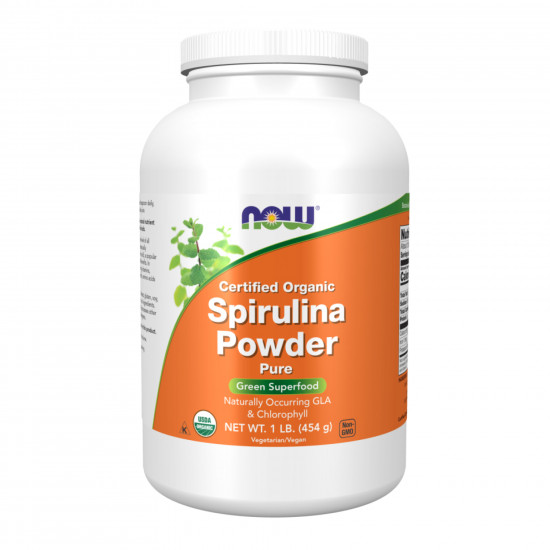 Now Foods Spirulina Powder - 454g (Пошкоджена банка) 2023-10-7549