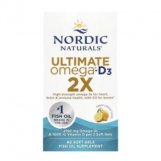 Nordic Naturals Ultimate Omega 2X D3 - 60 softgels 2023-10-5983 Nordic Naturals Ultimate Omega 2X D3 - 60 softgels 2023-10-5983