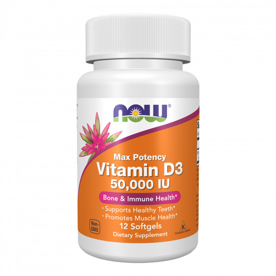 Now Foods VIT D-3 50,000 IU - 12 sgels 2023-10-6709