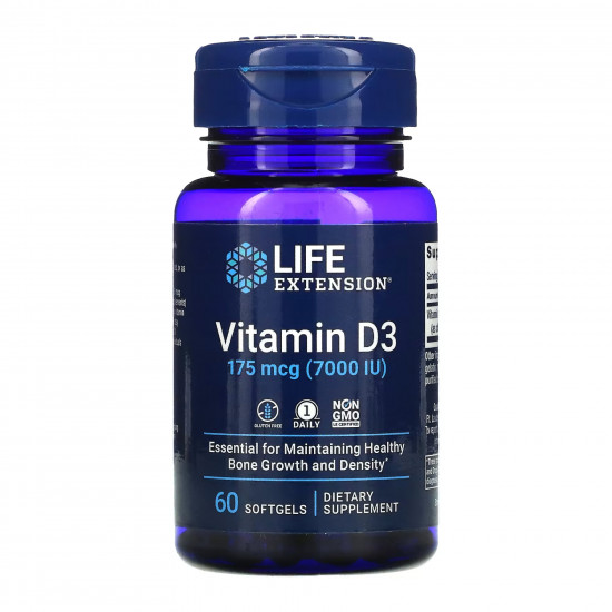 Vitamin D3 175 mcg (7000 IU) - 60 softgels Vitamin D3 175 mcg (7000 IU) - 60 softgels