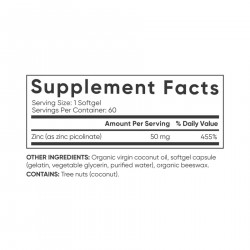 Zinc Picolinate 30mg - 90 softgels (До 05.26)