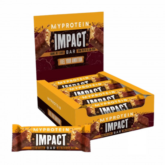 Myprotein Impact Protein Bar - 12x64g Caramel Nut 2022-09-0051 Myprotein Impact Protein Bar - 12x64g Caramel Nut 2022-09-0051
