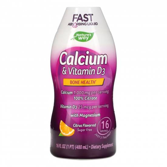 Nature's Way Calcium & Vitamin D - 16 oz (До 06.26) 2023-10-7795