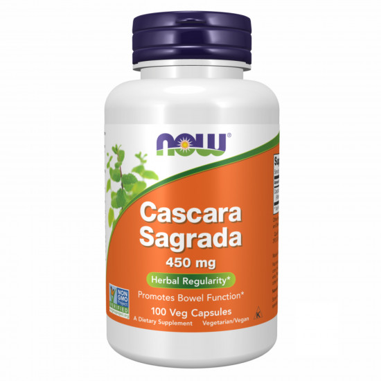 Now Foods Cascara Sagrada 450 mg - 100 vcaps (Пошкоджена банка) 2024-11-0377