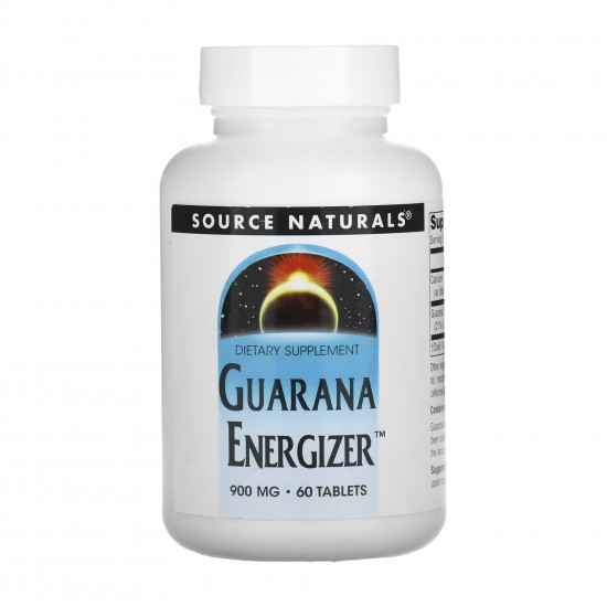 Source Naturals Guarana Energizer™ 900mg - 60 tabs (Пошкоджена етикетка) 2024-11-0202