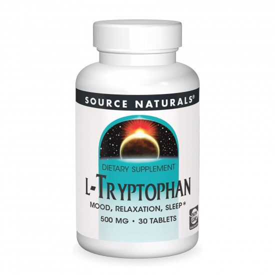 Source Naturals L-Tryptophan 500 mg - 30 tabs 2023-10-6163 Source Naturals L-Tryptophan 500 mg - 30 tabs 2023-10-6163