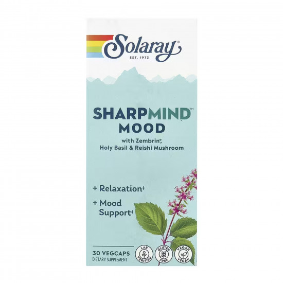 Solaray SharpMind Nootropics Mood CTN - 30 vcaps 2023-10-6976
