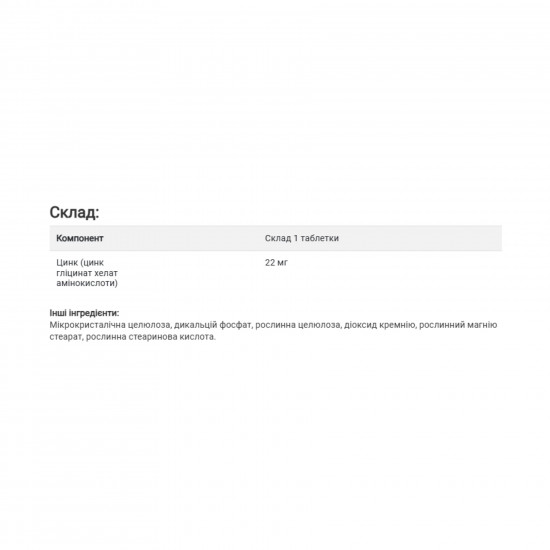 Solgar Chelated Zinc Mg - 250 Tab 100-22-9416015-20