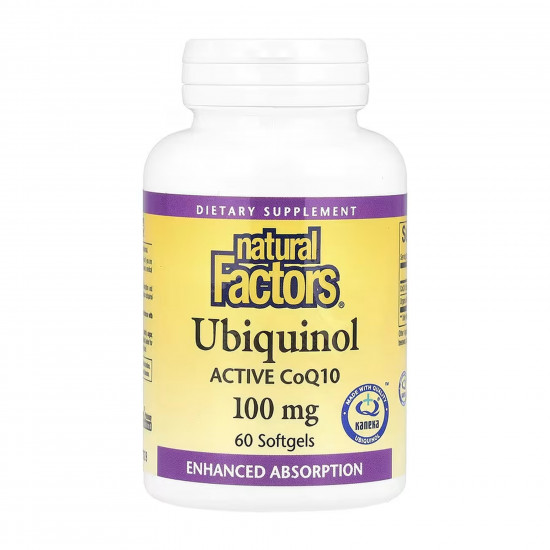 Natural Factors Ubiquinol CoQ10 100mg - 60 softgels 2023-10-5753