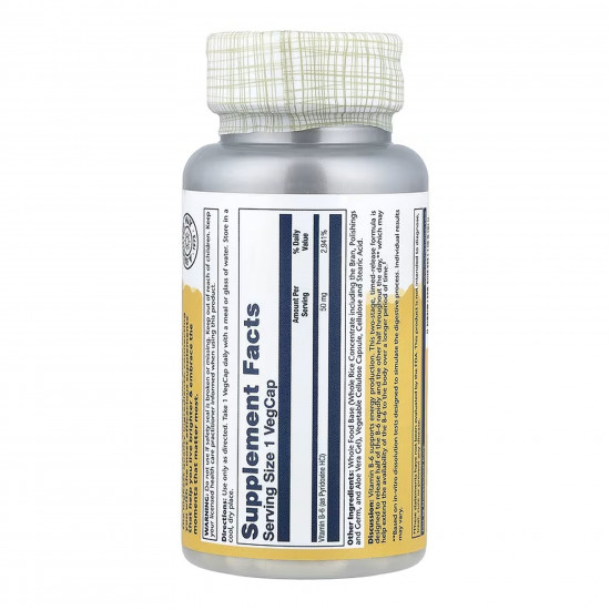 Solaray Vitamin B-6 Timed-Release 50mg - 60 vcaps 2024-11-0253