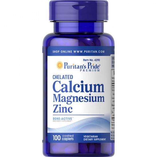 Puritans Pride Calcium Magnesium Zinc - 100caps 100-82-7107359-20 Puritans Pride Calcium Magnesium Zinc - 100caps 100-82-7107359-20
