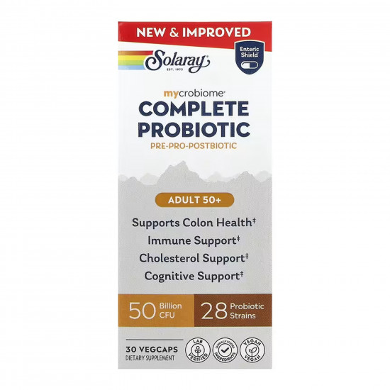 Solaray Complete Probiotic Adult 50+ - 30 vcaps 2024-11-0254
