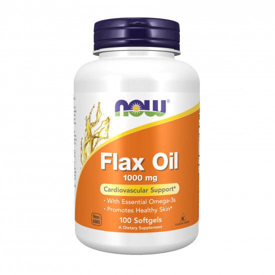 Now Foods Flax Oil 1000mg - 100 softgels 2023-10-4543