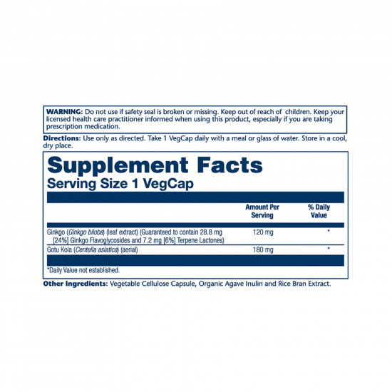Solaray Ginkgo Biloba Extract One 120mg - 30 vcaps 2023-10-6737