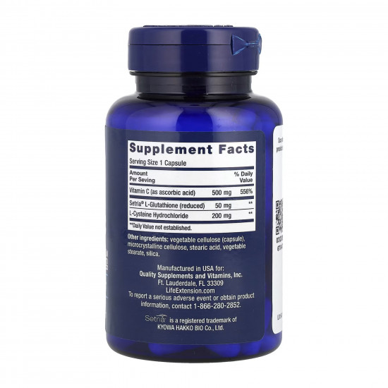 Life Extension Glutathione Cysteine & C - 100 caps 2023-10-3876