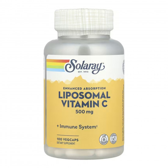 Solaray Liposomal Vitamin C 500mg - 100 vcaps 2023-10-6787