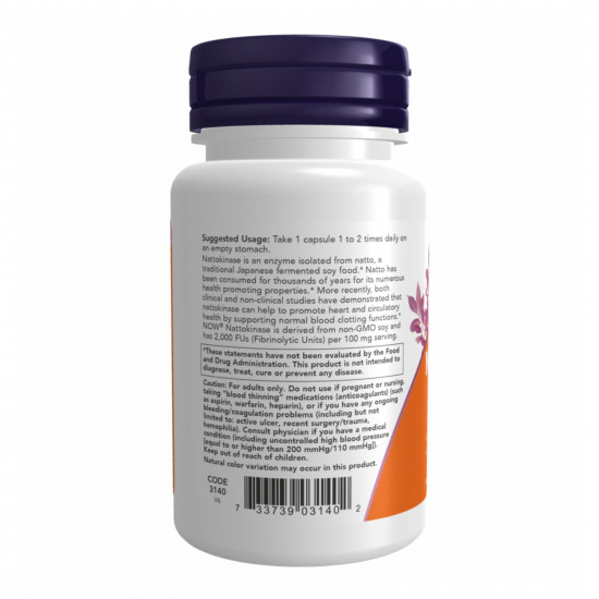 Now Foods Nattokinase 100mg - 60 vcaps 2022-10-1328