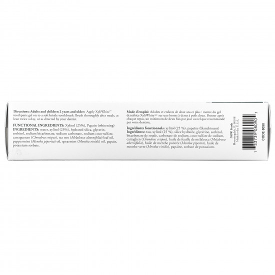 Now Foods Xyliwhite Refreshmint Toothpaste Gel - 6.4 oz 100-42-4820779-20