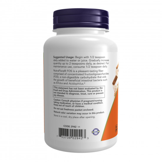 Now Foods NutraFlora® FOS Powder - 113g 2023-10-3572