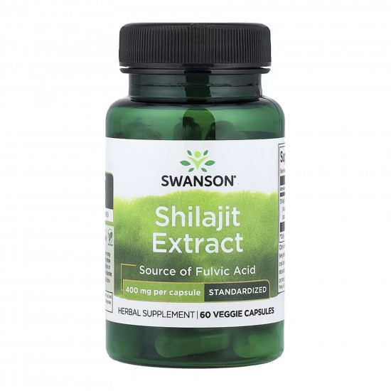 Swanson Shilajit Extract Standardized 400 mg - 60 vcaps 2023-10-7889