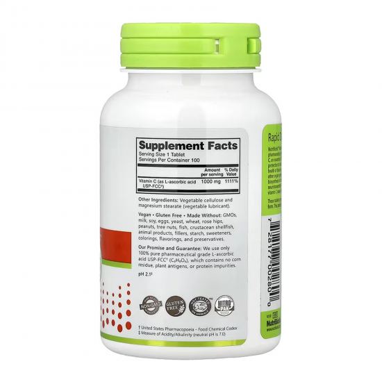 Nutribiotic Vitamin C 1000 mg - 100 tabs 2023-10-7435